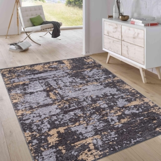 Jimri Teppich SOHO, Rechteckig, Höhe: 8 mm, Wohnzimmer Eleganter Kurzflor Teppich Modern Flachgewebe