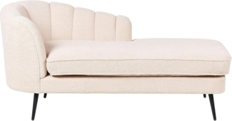 Chaiselongue Bouclé hellbeige linksseitig ALLIER