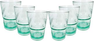 Bacardi Rum KUNSTSTOFF Glas - Gläser Set - 6x Kunststoff Gläser Mojito Longdrinkglas Cuba Libre Cocktail Bar