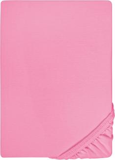 biberna Feinjersey-Spannbetttuch 0077144, pink, 1x 90x190 cm - 100x200 cm