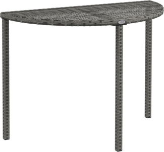 Outsunny Beistelltisch Balkontisch Garten Couchtisch (Gartenmöbel, 1-St, Gartentisch), Grau 100 x 50 x 74 cm