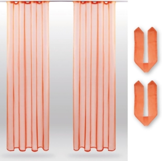 Bestlivings Vorhang, Kräuselband (2 St), transparent, Voile, Gardinenset "Transparent" mit Universalband