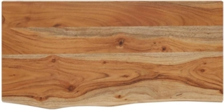 vidaXL Baumkante ohne Halterungen, Massivholz Akazie natur, 40 x 20 x 2,5 cm