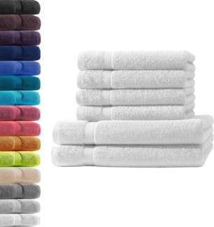 Hometex Premium Textiles Handtuch in Premium Qualität 500 g/m², Feinster Frottier-Stoff 100% Baumwolle, 2x Duschtuch + 4x Handtuch, weich, saugfähig, extra schwer & flauschig - TEST BILD TOP MARKE 2025