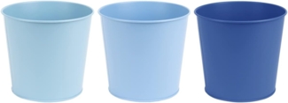 ESSCHERT DESIGN Blumentopf Zink blau