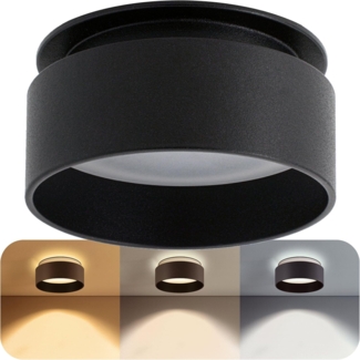 SSC-LUXon LED Aufbaustrahler Sudara Design Einbauspot schwarz indirektes Licht mit LED Modul, Warmweiß