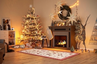 Villeroy & Boch Teppich Nostalgic Shine Toy's Delight, eckig, rund und Läufer, rechteckig, Höhe: 6 mm, Weihnachten, Wohnzimmer, Flur, Geschenk, Toys Delight, Dekoration