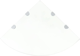 vidaXL Eckregale 2 Stk. mit verchromten Halterungen Glas Transparent [3051594]
