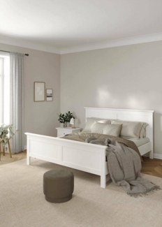 Dmora - Orthopädisches Doppelbett LattenrostInaya, Bettgestell, Orthopädischer Lattenrost, Lattenroste für Bettstruktur, 211x179 h110 cm, Weiß