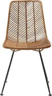 Kare Design Stuhl Ko Lanta Natur, braun, leicht, Rattan Design, Esszimmerstuhl, 86 x 45 x 55 cm (H/B/T)