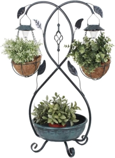 Pflanzständer mit Solar LED-Beleuchtung, H 80 cm
