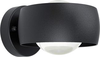 Eglo 98706 LED Wandleuchte TREVIOLO 1 Up & Downlight schwarz weiß L:16cm H:8,5cm T:19cm IP44