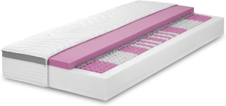 7 Zonen ergonomische Taschenfederkernmatratze Sleezzz Diamond T1000 80 x 200 cm, Höhe 23 cm, Härtegrad H2/H3, 1000 Federn/2m²