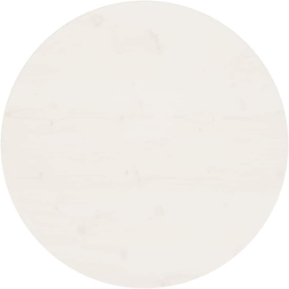 vidaXL Tischplatte Rund Weiß Ø70x3 cm Massivholz Kiefer 833668