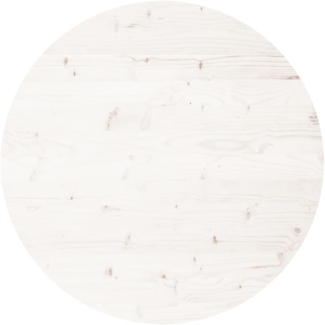 vidaXL Tischplatte Rund Weiß Ø70x3 cm Massivholz Kiefer 833668