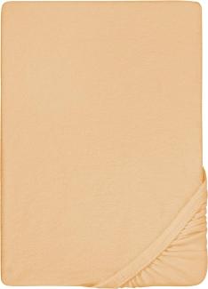 Biberna Frottee-Stretch Spannbettlaken Spannbetttuch 90x200 cm - 100x200 cm Gold