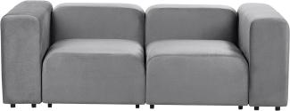 2-Sitzer Sofa Samtstoff grau FALSTERBO