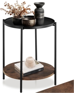 tectake Beistelltisch Couchtisch Sunderland 45,5x54,5cm (1-St, 1 tlg), Trendiger Beistelltisch im luftig-leichten Industrial Style