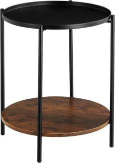 Beistelltisch Sunderland 45,5x54,5 cm - Industrial dunkelbraun