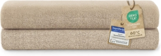 Blumtal Badetücher Premium Frottier Handtücher Set 2 teilig 100% Baumwolle, Baumwolle (2X (70x140 cm), 2-St), Oeko-TEX zertifiziertes Badetuch - saugstarkes Frottiertücher Set