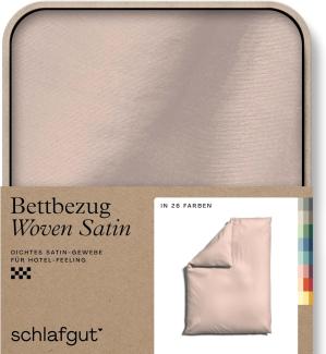 Schlafgut Woven Satin Bettwäsche|Bettbezug einzeln 155x220 cm| red-light