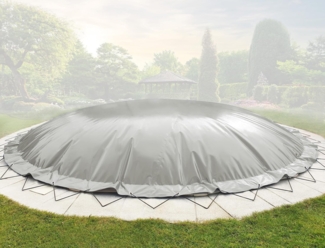 AirDeluxe Pool-Abdeckplane (Profi-Qualität) Runde aufblasbare Poolplanen/Schwimmbad, aus LKW-Plane