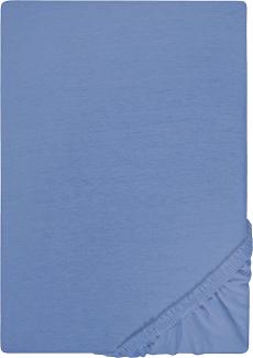 Castell Jersey-Stretch Spannbettlaken 140x200 cm - 160x200 cm Ozeanblau