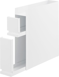 Yamazaki Küchenregal "Tower" Küchenablage 50 x 52 x 12 cm mit 2 Auszügen, platzsparend, als Gewürzregal in der Küche, schmal, Metall Regal