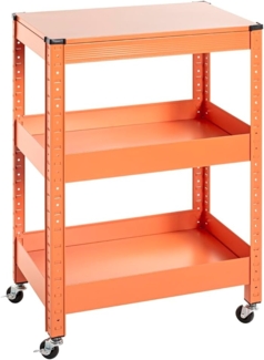 HAKU Möbel Servierwagen, orange, Metall - Maße: B 50 x H 75 x T 32 cm, Style: Modern