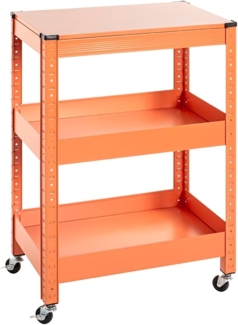 HAKU Möbel Servierwagen, orange, Metall - Maße: B 50 x H 75 x T 32 cm, Style: Modern