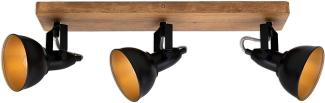 Briloner 3er Spot Barnim schwarz-gold 50x11 cm E14