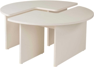 Couchtisch, 'Moira', 41 x 90 x 90, Holzweiß