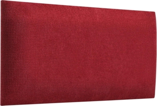 softwalls Kopfteil Wandkissen Velour - Kopfteil Bett - Polster, Cranberry - 60x30, (1 St, 5 (sehr gut), Schalldämmend