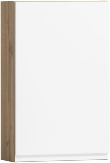 Hängeschrank >Paris< in weiß, Wotaneiche, MDF - 40x64x20cm (BxHxT)