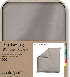 Schlafgut Woven Satin Bettwäsche | Bettbezug einzeln 240x220 cm | sand-mid