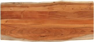 vidaXL Tischplatte 140x60x2,5cm Rechteckig Massivholz Akazie Baumkante 370625