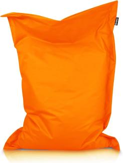 BuBiBag XXL Sitzsack, Outdoor Sitzsäcke für Kinder und Erwachsene, Bodenkissen Beanbag Fatboy wetterfest (Orange 70x70 cm)