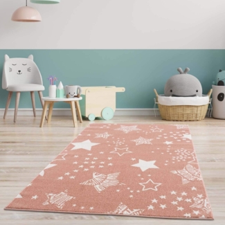 Carpet City Kinderteppich Anime9387, rechteckig, Höhe: 11 mm, Sternen-Teppich, Weicher Flor, Pflegeleicht, Kinderzimmer