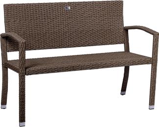 STILISTA® Gartenbank Polyrattan, creme