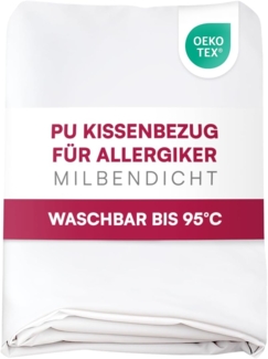 Clinotest Kissenbezug Wasser- und Milbendicht, (1 Stück), Kissenschoner hypoallergen & atmungsaktiv, PU-Bezug waschbar bei 90°C