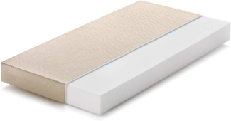 Marcapiuma - Kinderbettmatratze 70x140 Höhe 10 cm - BAMBY - Waterfoam Kaltschaum Kindermatratze antiallergen gegen Milbe - ATMUNGSAKTIV - Abziehbar Bezug mit Reißverschluss waschbar