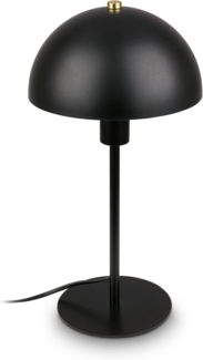 BRILONER - Nachttischlampe mit Kabelschalter, E14 Fassung, Tischlampe, Lampe, Schreibtischlampe, Tischleuchte, Bürolampe, Leselampe Bett, Leselicht, 18 x 35 cm (DxH), Schwarz