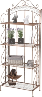 TPFGarden Standregal Anton - Blumenständer - 4-stöckiges Pflanzenregal, Blumenregal - Pflanzengestell, Pflanzenständer mit den Maßen (HxB xT): 153 x 61 x 33 cm