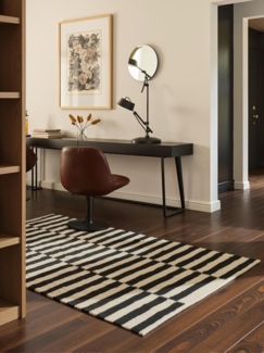 HANSE Home Wollteppich Donna, rechteckig, Höhe: 5 mm, handgewebt, Wolle, Natur, Läufer, Wohnzimmer, Schlafzimmer, Streifen