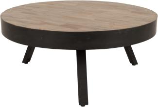 WHITE LABEL LIVING Suri Couchtisch Groß Rund aus Teakholz Ø 74 cm