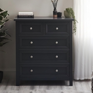 Julian Bowen Maine Kommode mit 3+2 Schubladen, Anthrazit, Holzwerkstoff, Einheitsgröße