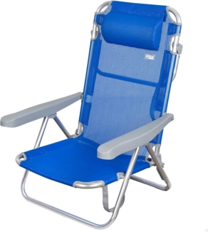 AKTIVE Klappstuhl aus Aluminium mit mehreren Sitzeinstellungen, Beach, Unisex, 62608, marineblau