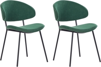 Esszimmerstuhl 2er Set KIANA Dunkelgrün