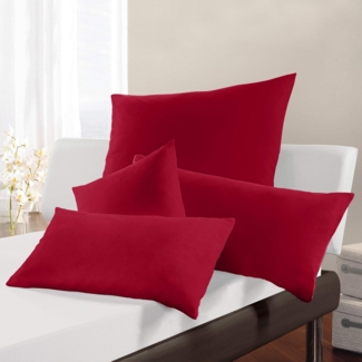 Formesse Bella Donna Jersey Kissenbezug|ca. 40x80 cm| carminrot