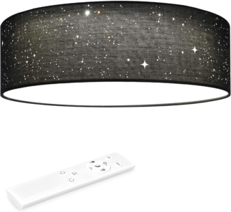 Navaris Deckenleuchten LED Deckenleuchte 40cm Dimmbar Farbtemperaturwechsel Fernbedienung, 22W Dunkelgrau Sternenhimmel Wohnzimmer Lampe Schlafzimmer Deckenlampe